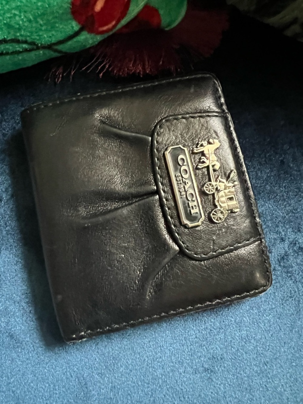 Coach Black Leather Crossbody Bag + Matching Wallet Set - Early 2010s Coach set - Picture 3 of 16